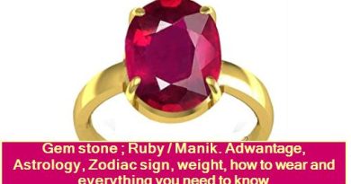 Gem stone - Ruby - Manik. Adwantage, Astrology, Zodiac sign, weight, how to wear and everything you need to know