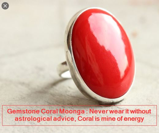 Gemstone Coral Moonga - Never wear it without astrological advice, Coral is mine of energy