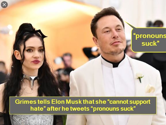 Grimes Tells Elon Musk To Turn Off His Phone After Tweeting 'Pronouns Suck' Then Deletes Her Response