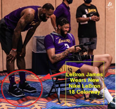 LeBron James Wears New Nike LeBron 18 Colorway
