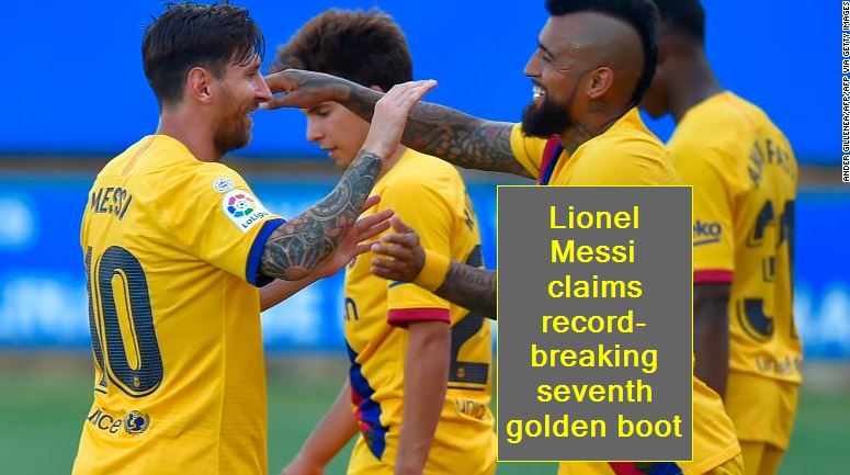 Lionel Messi claims record-breaking seventh golden boot , laliga seventh golden boot