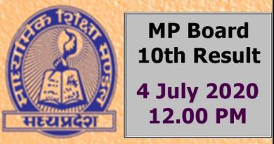 MP Board 10th Result 2020 check here