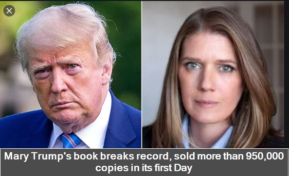 Mary Trump's book breaks record, sold more than 950,000 copies in its first Day