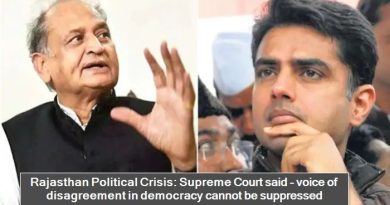Rajasthan Political Crisis - Supreme Court said - voice of disagreement in democracy cannot be suppressed