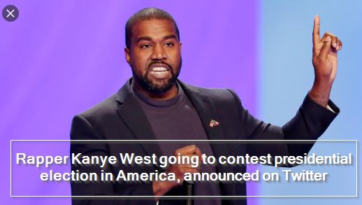 Rapper Kanye West going to contest presidential election in America, announced on Twitter