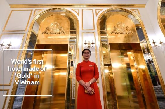World's first hotel made of 'Gold' in Vietnam Dolce Hanoi Golden Lake Hotel