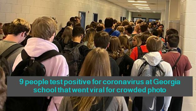 9 people test positive for coronavirus at Georgia school that went viral for crowded photo