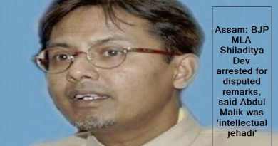 Assam BJP MLA Shiladitya Dev arrested for disputed remarks, said Abdul Malik was 'intellectual jehadi'
