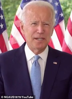 Former Vice President Joe Biden (above) has just a six-point edge over President Trump, according to the latest Yahoo News-YouGov survey