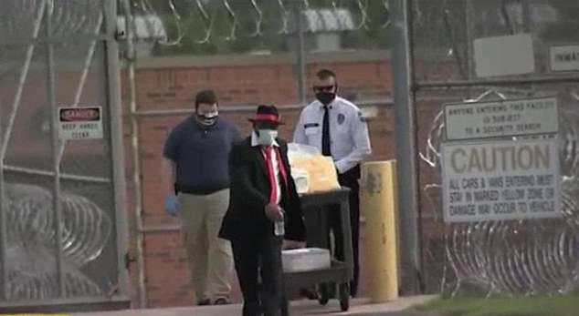 Ronnie Long is pictured being released from prison 44 years after being convicted of a rape he said he didn