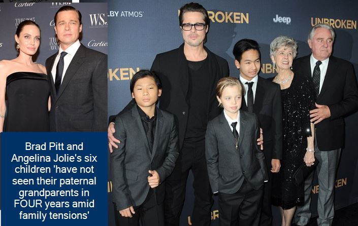 Brad Pitt and Angelina Jolie's children 'have not seen their paternal grandparen