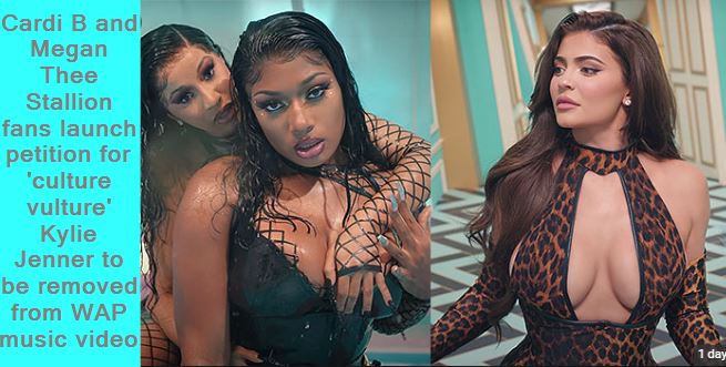 Cardi B and Megan Thee Stallion fans launch petition for 'culture vulture' Kylie Jenner to be removed from WAP music video