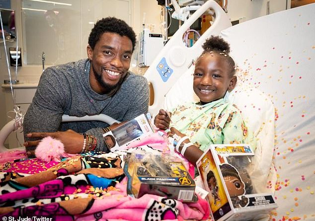 Giving back: Chadwick Boseman, who died Friday at 43, delighted children at St. Jude Children