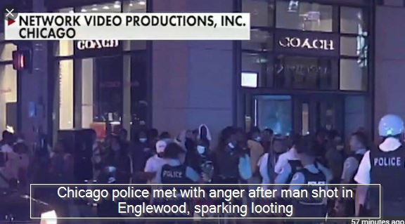 Chicago police met with anger after man shot in Englewood, sparking looting