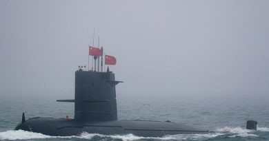 China is conducting a series of military drills in four sea regions at roughly the same time, an unusual move that could be sending political signals, reports say. This file picture taken on April 23, 2019 shows a Great Wall 236 submarine of the People