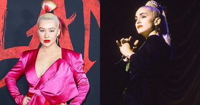 Christina Aguilera Channels Madonna’s ‘Blonde Ambition’ Look With Ponytail & Black Jacket — See Pics