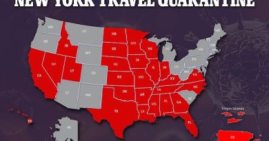 There are 28 states now on the mandatory quarantine list, as well as Guam, Puerto Rico and the Virgin Islands
