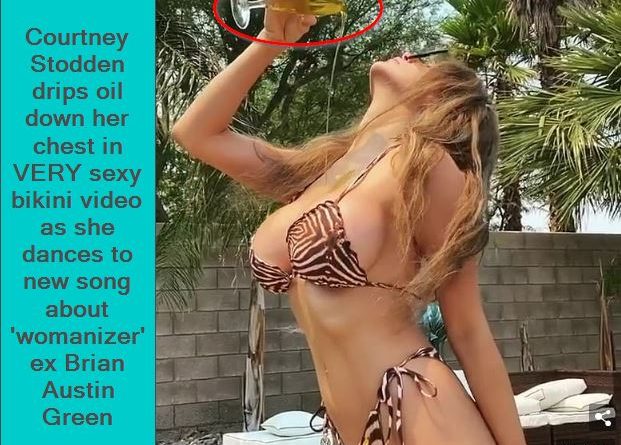 Courtney Stodden drips oil down her chest in VERY sexy bikini video _ Daily Mail