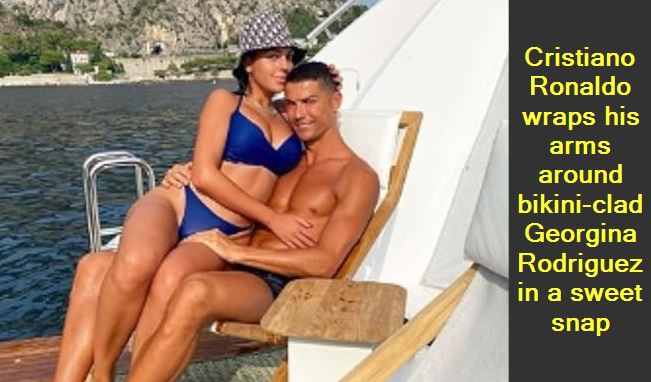 Cristiano Ronaldo wraps his arms around bikini-clad Georgina Rodriguez in a sweet snap