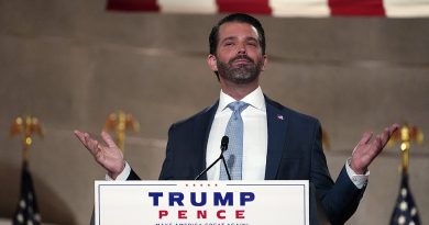 Donald Trump Jr took his turn in the spotlight on Monday night as the highest profile member of the first family to address the Republican National Convention