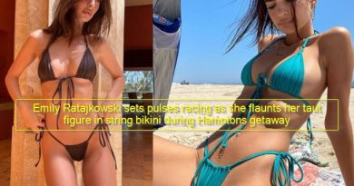 Emily Ratajkowski sets pulses racing as she flaunts her taut figure in string bikini during Hamptons getaway