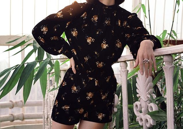 A scattering of florals on a dark velvet playsuit is a modern way to embrace the trend. Great with heels – and team with tights as the temperature drops. Playsuit, £269, uk.maje.com. Rose gold vermeil, diamond and pearl earrings, £1,700, and ring, £495, shaunleane.com. Stud earring, model’s own