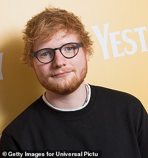 In the money! Singer-songwriter Ed Sheeran and author J. K. Rowling have led the British stars listed in the annual Forbes Celebrity 100 (Ed, pictured in June last year)