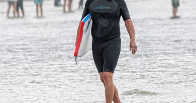 David Cameron joined the hoards of tourists on Polzeath Beach in Cornwall on Thursday