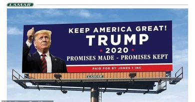 Jones 1 Inc., a small company in California, received a PPP loan from the Trump administration in April and later erected  pro-Trump billboards