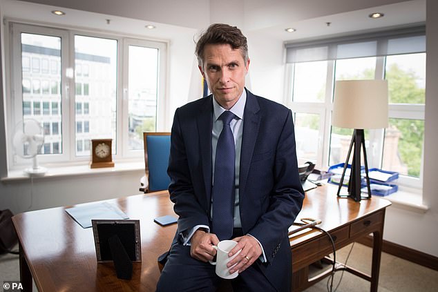 Secretary of State for Education Gavin Williamson in his office at the Department of Education in Westminster, London. He has insisted he will not be resigning