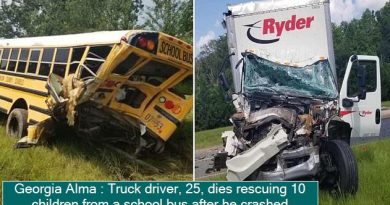 Georgia Alma - Truck driver, 25, dies rescuing 10 children from a school bus after he crashed