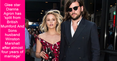Glee star Dianna Agron has 'split from British Mumford And Sons husband Winston Marshall after almost four years of marriage'