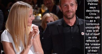 Gwyneth Paltrow says describing Chris Martin split as a 'conscious uncoupling' was 'a bit full of itself' as she reflects on the 'unease and unrest' of their marriage