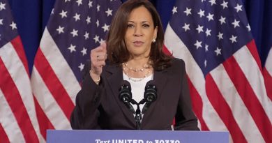 Democratic vice presidential nominee Kamala Harris went after President Donald Trump in an address delivered in Washington, D.C., hours before he made his renomination address at the Republican National Convention