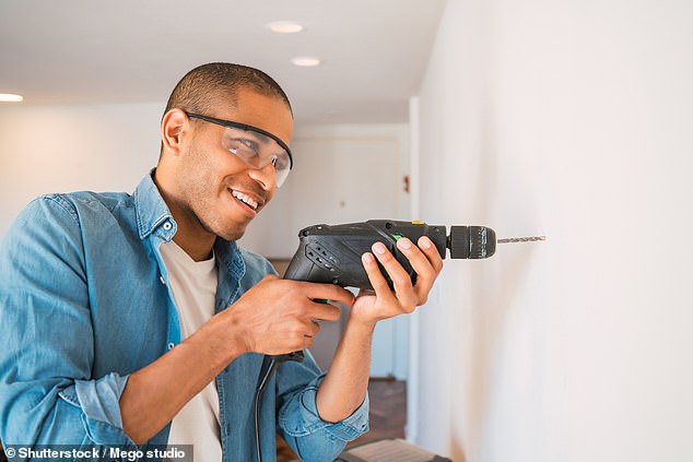 Men are more likely to bungle a job around the home, with 15 per cent fouling up in the past year, compared with ten per cent of women (file image)