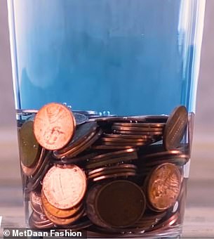 Soak a large collection of pennies in water will release a blue substance into the water and create a blue dye