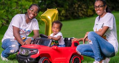 Mikey, celebrating his first birthday in August this year, with parents Rena Nathaniel, 32, an instructional design manager and Mikey Hutchinson, 37, a journalist and program host