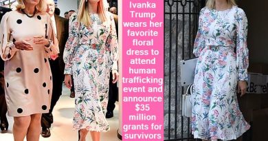 Ivanka Trump wears her favorite floral dress to attend human trafficking event and announce $35 million grants for survivors - after joining her father at a White House conservation event
