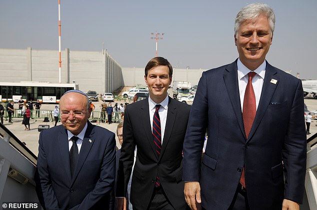 Jared Kushner led a delegation of US and Israeli officials on to the first flight from Tel Aviv to the United Arab Emirates on Monday