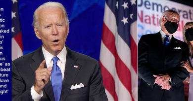 Joe Biden accepts Democratic nomination 'Trump cloaked America in darkness' calling his failure on coronaviru