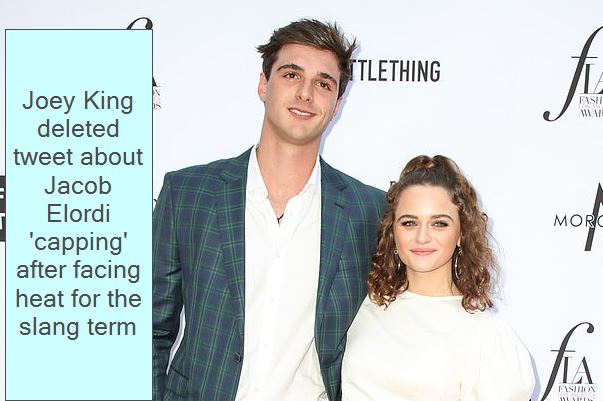 Joey King deleted tweet about Jacob Elordi 'capping' after facing heat for the slang term