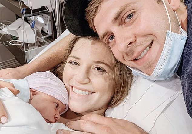 New baby: Joy Anna Duggar has given birth to a healthy baby girl just over a year after miscarrying a daughter at 20 weeks gestation