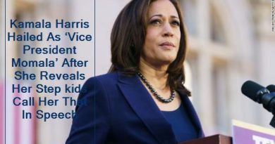 Kamala Harris Hailed As ‘Vice President Momala’ After She Reveals Her Step kids Call Her That In Speech