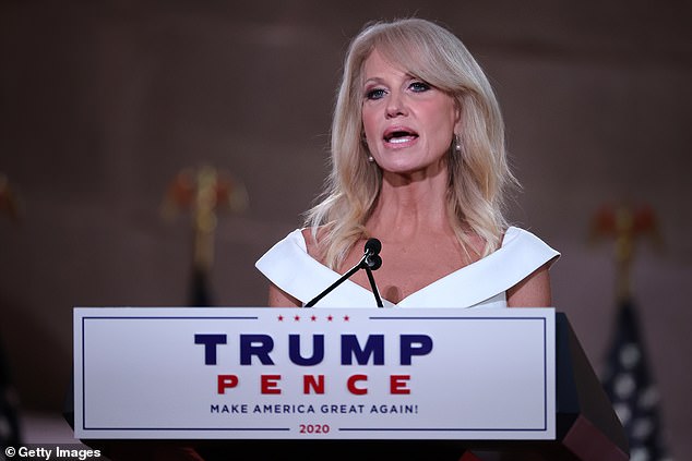 Kellyanne Conway praised President Donald Trump as a champion of women in her speech to the Republican National Committee
