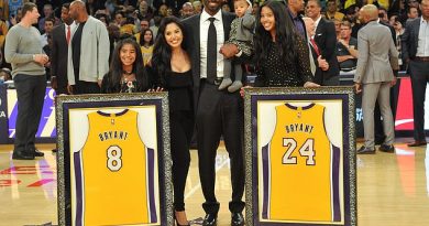 Kobe Bryan (center), who would have turned 42 on Sunday, died along with his 12-year-old daughter Gianna (far left) and seven others in a helicopter crash along the California coast in January. Furthermore, Monday marked an unofficial holiday in Bryant