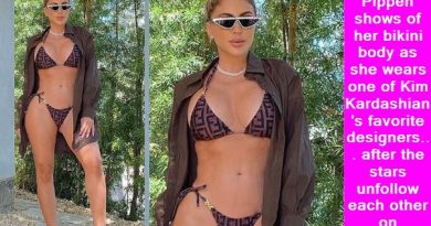 Larsa Pippen shows of her bikini body as she wears one of Kim Kardashian's favorite designers... after the stars unfollow each other on Instagram