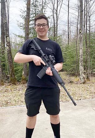 Kyle Rittenhouse, 17, has been charged with first degree intentional homicide following the shooting death of two protesters in Kenosha on Tuesday. Social media photos show the teen had a strong admiration for law enforcement and guns