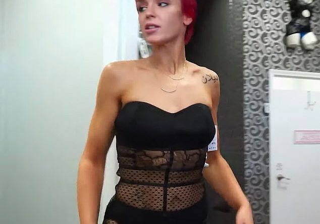 Excited: Healther is picking out lingerie to wear to have sex with her felon fiancé for the first time on Friday night