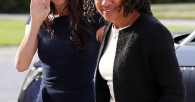 Doria (pictured with Meghan), 63, who quit her post as a social worker at a mental health clinic after her daughter married into the Royal Family in 2018, is teaching at a community college in Los Angeles