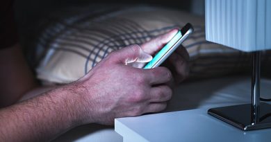 Men should think twice before reaching for their smartphone at night, warn scientists (file image)
